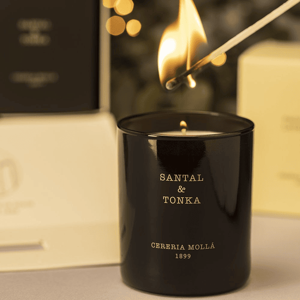 Vela Premium 230Grs . Santal & Tonka . CERERIA MOLLA 1899