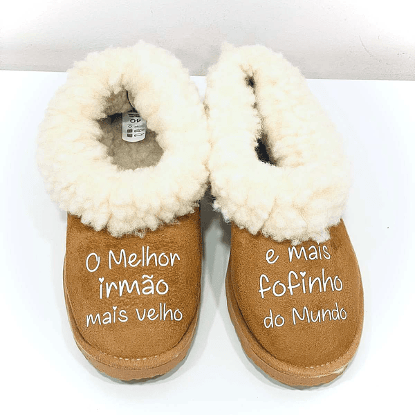 Pantufas Personalizadas . Melhor Irmão