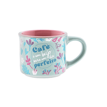 Chávena de Café 50 ml . Café e um Beijo para um dia Perfeito . Lovely Story