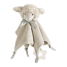 Doudou Ovelha Bege com Mordedor . Mathilde M . Personalizado