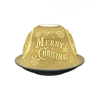 Suporte Tealight Ø 12X8 cm Merry Christmas Porcelana Biscuit . Clayre & Eef 6CE1822