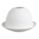 Suporte Tealight Ø 12X8 cm Merry Christmas Porcelana Biscuit . Clayre & Eef 6CE1822