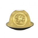 Suporte Tealight Ø 12X8 cm Merry Christmas Porcelana Biscuit . Clayre & Eef 6CE1822