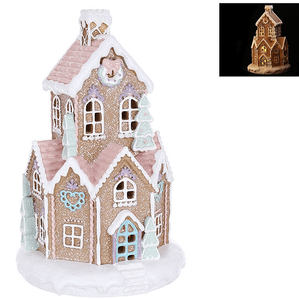 Casa Bolacha Gengibre com Led Clayre & Eef 6PR4307