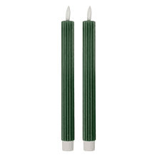 Conjunto de 2 Velas LED, Ø 2x25 cm, Cera Verde. Clayre & Eef 6CA0002DGR