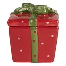 Caixa Presente Cerâmica Vermelha Clayre & Eef 6CE2149