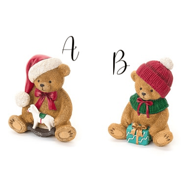 Ursinho em Resina Sentado . Bear Wonderland . Nuvole di Stoffa