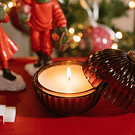 Vela Perfumada Bola de Natal de Vidro 180g . Nuvole di Stoffa