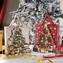 Saco de Papel Com Árvore de Natal em 3D