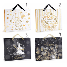 Saco de Papel de Natal com Glitter