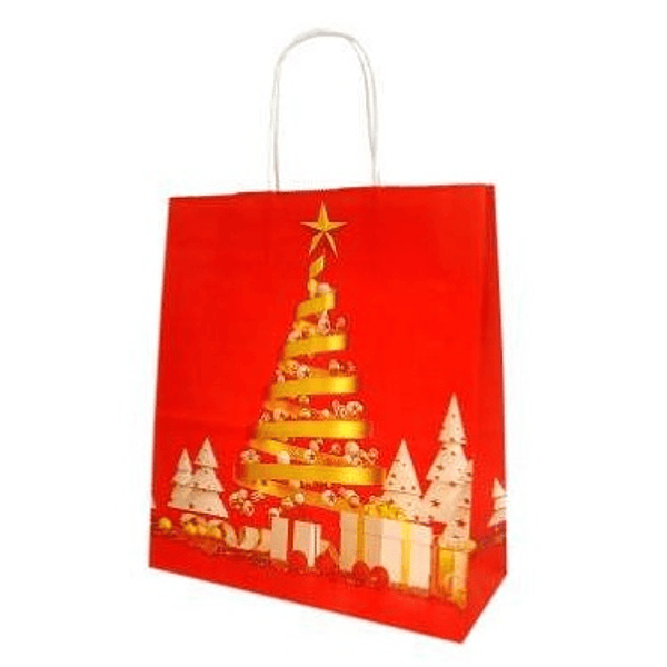 Saco de Papel de Natal 22x27x11cm