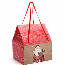 Caixa de Cartão . Casinha Pai Natal