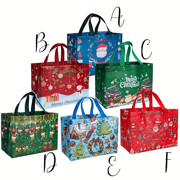 Saco Tecido Não Tecido . Desenhos Natal