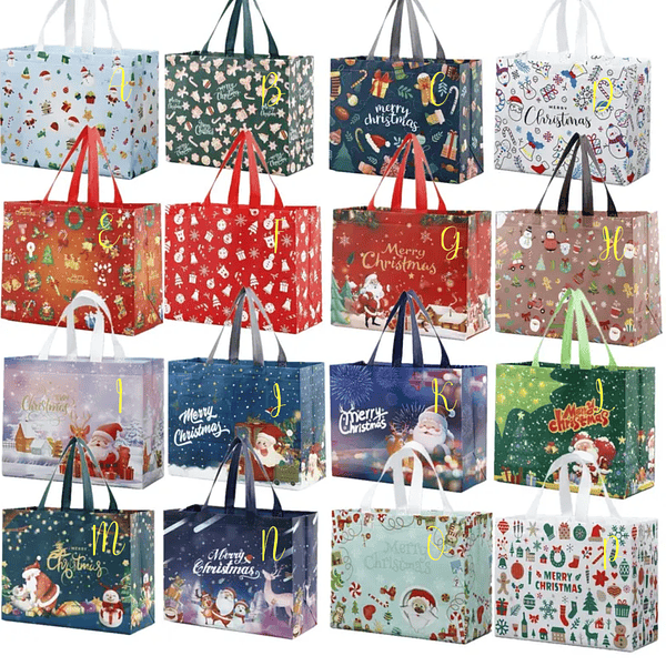 Saco Tecido Não Tecido . Desenhos Natal