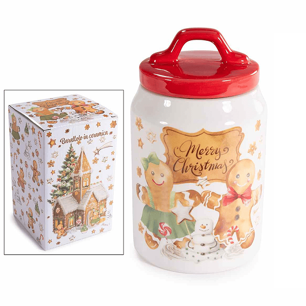 Pote em Cerâmica Bolacha de Gengibre