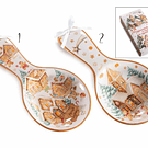 Pousa Colheres em Cerâmica . Bolacha de Gengibre