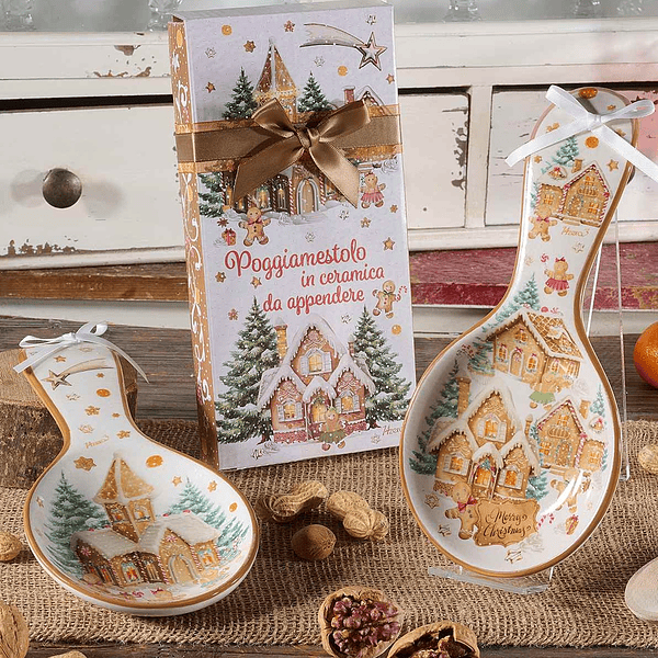 Pousa Colheres em Cerâmica . Bolacha de Gengibre