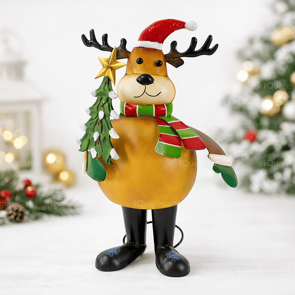 Rena de Metal c/ Pinheiro e Cascol 50 cm