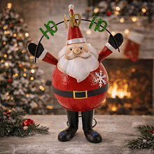 Pai Natal Metal HO HO HO 50 cm