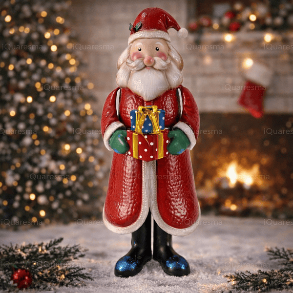 Pai Natal Metal c/ Presentes 80 cm