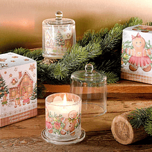 Vela Perfumada em Fraco de Vidro . Bolacha de Gengibre