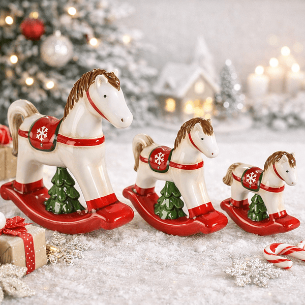 Cavalinhos de Baloiço em Cerâmica . 3 Tamanhos