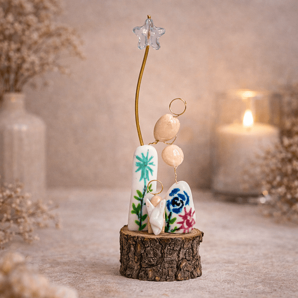 Mini Presépio Estrela . Artesanal . Peça de Autor