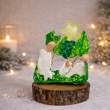 Presépio Verde . Artesanal . Peça de Autor