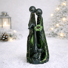 Presépio Fininho Verde . Artesanal . Peça de Autor . Rota do Figurado