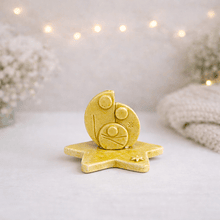 Mini Presépio Estilizado Amarelo . Artesanal . Peça de Autor