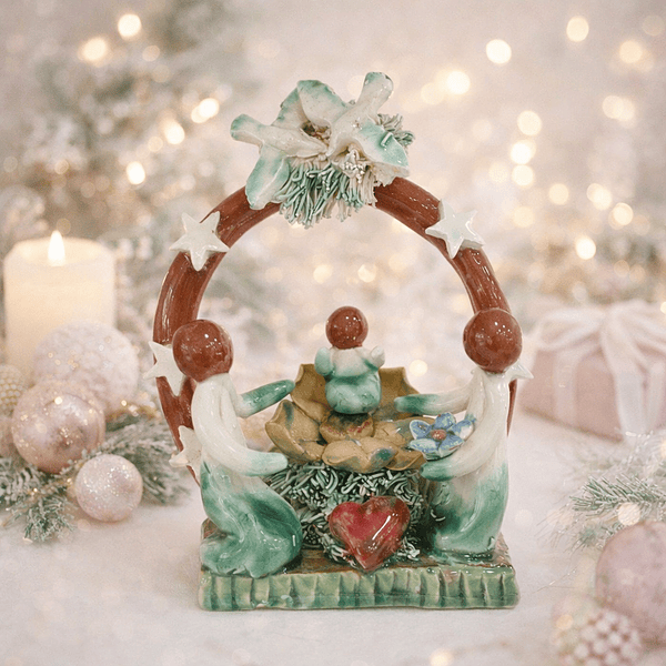 Presépio Arco c/ Coração . Artesanal . Peça de Autor . Rota do Figurado