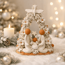 Presépio Árvore . Artesanal . Peça de Autor . Rota do Figurado