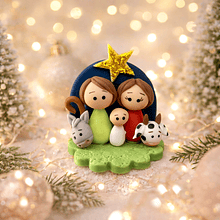 Mini Presépio Burro + Vaquinha . Artesanal . Peça de Autor