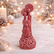 Presépio Estelizado Rosa . Artesanal . Peça de Autor