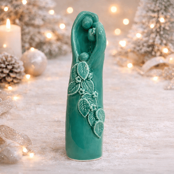 Presépio Estelizado Verde Água . Artesanal . Peça de Autor