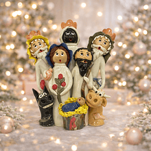 Presépio Reis Magos . Artesanal . Peça de Autor . Rota do Figurado