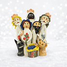 Presépio Reis Magos . Artesanal . Peça de Autor . Rota do Figurado