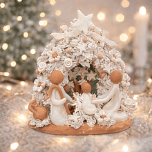 Presépio Árvore Estrela . Artesanal . Peça de Autor . Rota do Figurado