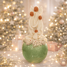 Presépio Anjo da Guarda . Artesanal . Peça de Autor . Rota do Figurado