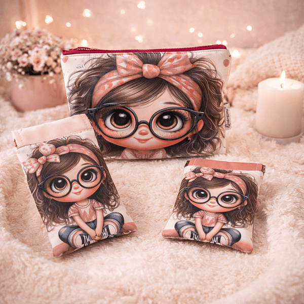 Conjunto 3 Bolsas . Necessaire + Estojo + Carteira