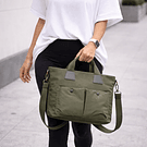 Mala Tecido Técnico Verde c/ Bolsos
