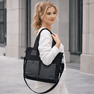 Mala Tecido Técnico Preta c/ Bolsos