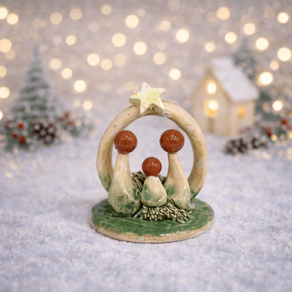 Mini Presépio Estrelinha . Artesanal . Peça de Autor . Rota do Figurado