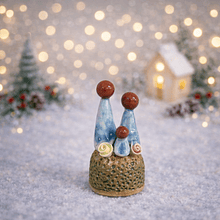 Mini Presépio Dedal Verde . Artesanal . Peça de Autor . Rota do Figurado