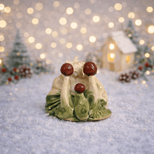 Mini Presépio Verde e Branco . Artesanal . Peça de Autor . Rota do Figurado