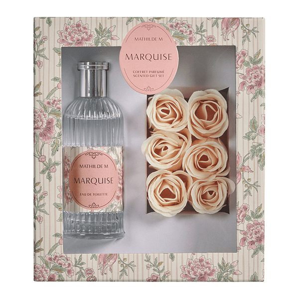 Coffret Mathilde M. Eau Toilette 100ml + Rosas Pétalas Sabonete . Marquise