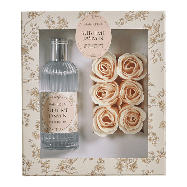 Coffret Mathilde M. Eau Toilette 100ml + Rosas Pétalas Sabonete . Sublime Jasmin