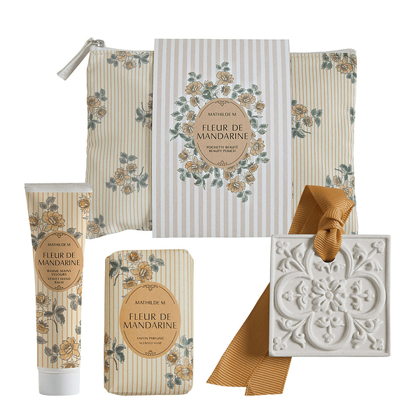 Bolsa Mathild M. Gesso Perfumado + Sabonete + Creme Mãos . Fleur de Mandarine