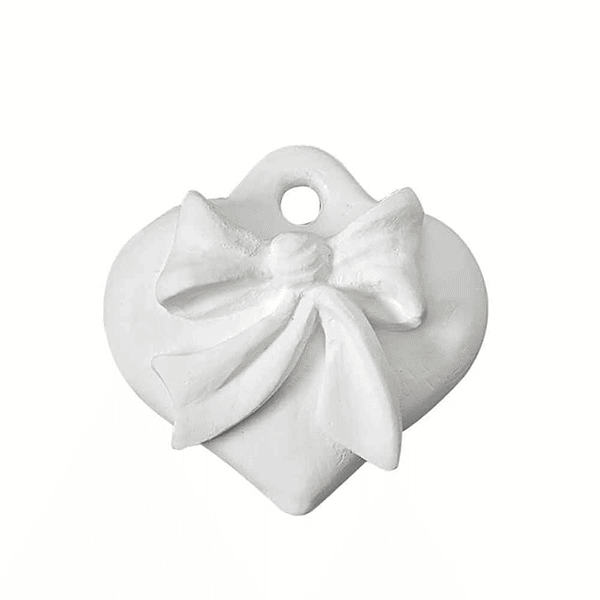 Coração c/ Laço . Mini Gesso Perfumado . Marquise