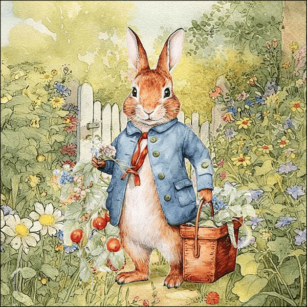 Guardanapos 33x33cm Senhor Coelho . Ambiente